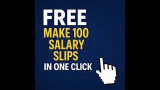 Free MULTIPLE SALARY SHEET MAKER Tool- 2025 #salary #Hr #payroll 