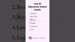 Low GI Glycemic Index Foods