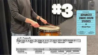 Mitchell Peters #3 | Advanced Snare Drum Studies | Play Along