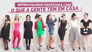 Improvisando FANTASIAS com que a gente tem EM CASA (ou quase)! 🎃 | Anita Bem Criada