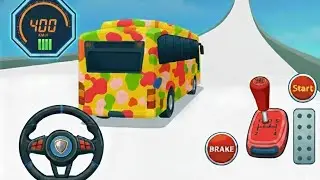 Ultimate Bus Stunt Racing Gameplay on Impossible Sky Tracks | Mega Ramps & Crazy Crashes 🚍🔥