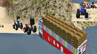 Pickup stuck in mud tractors and jcb rescue the pickup from mud #gamingvide #tractorgame MAJDURGAMER