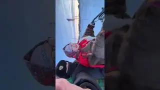 Девушка-экстрим: драйв по тундре на снегоходе #снегоход #тундра #север #ямал #зима #снегоход