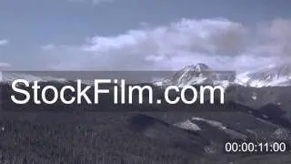 High Elevation Winter Snowy Sunny Mountain Pan