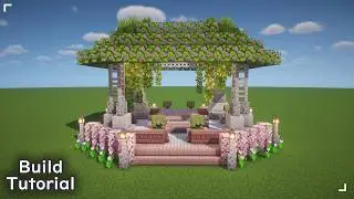 🩷 Cherry Blossom & Pale Oak Gazebo | Minecraft Build Tutorial