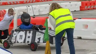 Local elementary school students design, build electric race cars for Chattanooga Green Grand Prix