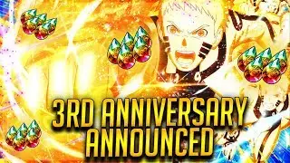 3rd ANNIVERSARY COMING WITH 2000 FREE PEARLS TICKET AND BF BANNER | Naruto Ultimate Ninja Blazing