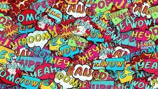 Pop Art Stickers Animation Loop