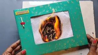 Fire 🔥 card for new year 2025  #greetingcard #firecard #ushacraftstudio  #trending