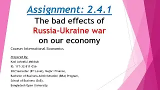 The Bad Effects of Russia-Ukraine War our(Bangladesh) Economy