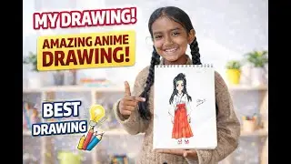 Beautiful Girl Anime Drawing | Step by Step Sketch to Coloring | Satisfying Art