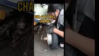 замена спущенных шин #сделайсам #ремонтсамостоятельно