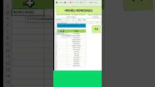 🤯Excel me Row formula kaise lagaye 2026 #kge #row #viral