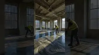This Studio Floor Was Poured Like Liquid Metal | Industrial Epoxy Timelapse