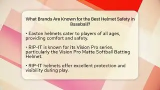 What Brands Are Known for the Best Helmet Safety in Baseball? | Baseball Equipment Hub News