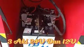 Rangkaian Aki 24 volt menggunakan 3 Aki