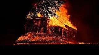 Fire at the Sanok open-air museum. Historic church burned to the ground