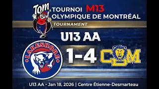 U13 AA Panthers vs Lions du Collège de Montréal | 3rd Period & Final (1–4) | Jan 18