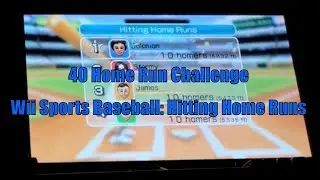 Wii Sports: 40 Home Run Challenge on Baseball Training Hitting Home Runs (Gameplay)