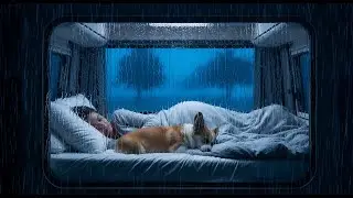 Relaxing Rain on a Camping Car Window &ndash; Night Thunderstorm for Instant Calm