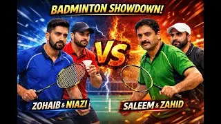 BADMINTON practice MATCH ZOHAIB & NIAZI VS SALEEM & ZAHID #viral #relatable #love #trending