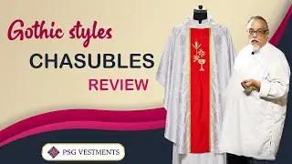 White Eucharistic Gothic Chasuble.