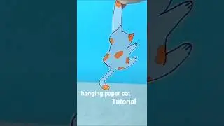 hanging paper cat tutorial #shorts #diy #tutorial