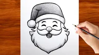 How to Draw Santa Claus? | Easy Christmas Drawings Step-by-Step - Santa Claus Face Drawing