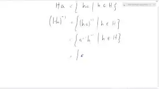 Group Theory 26b: Left cosets and right cosets are the same size