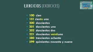 Les chiffres en espagnol (de 100 &agrave; 1000)| Compter les nombres | Apprendre l'espagnol | learn espa&ntilde;ol