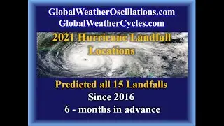 2021 Atlantic Hurricane Landfall Predictions - Professor David Dilley GlobalWeatherOscillations.com