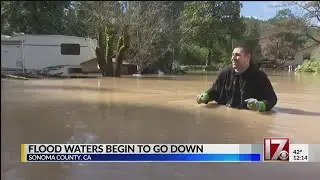 Flood waters begin to recede in Calif. town