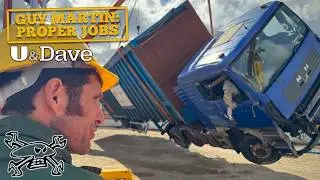 Guy Faces His Biggest Recovery Challenge Yet: Full Truck Rollover! | Guy Martin's Proper Jobs