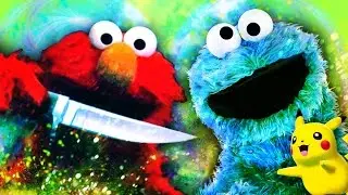 SESAME STREET MOVIE! - Gmod Cookie Monster & Elmo Mods + Pikachu (Siblings Play Garry's Mod Sandbox)