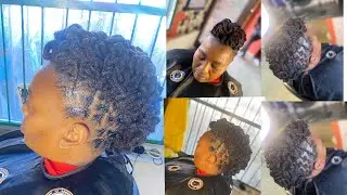 Loc petal Mohawk dreadlocks style for women with long dreads. #locs#protectivestyles#dreadlocks