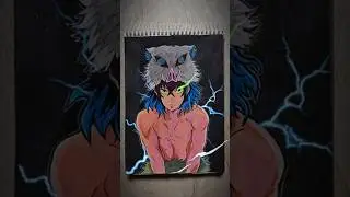 Drawing INOSUKE from #demonslayer 🔥 #shorts #animeart #inosuke #drawing