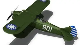 3D Model of Fiat CR.32 - Chinese Nationalist Air Force Review