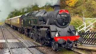 BR Standard 4 Tank 80136 Working Hard Uphill & Using The Coaling Tower On The NYMR - 01/10/25 (4K)