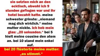 meine familie setzte mich an den ecktisch 20 sekunden später flüsterte mama „es stimmt“