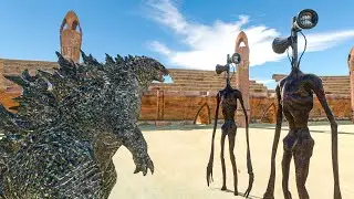 Amazing Battle of Godzilla and Siren Head - ARBS Godzilla Mods