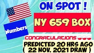 CONGRATS! NY STATE for Winning: Numbers ( 659 box ) On Spot ! predicted 20 hrs ago 22 Nov. 2021 Draw