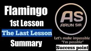 The Last Lesson|Summary|Flamingo|first Lesson|Arun sir|Success point|Important Key words|Hindi