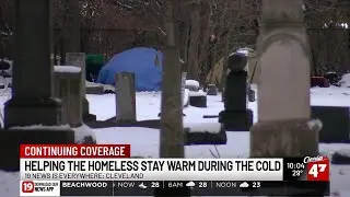 Cleveland homeless camp remains at cemetery as frigid temperatures approach