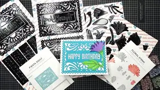 Diamond Press Fiesta Doily Die Set & Floral Stems Stamps and Dies Set Review Tutorial!