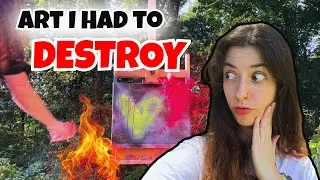I Painted My Negativity&hellip; Then Burned It 🔥 | Day 13 | #arttherapy #healingthroughart