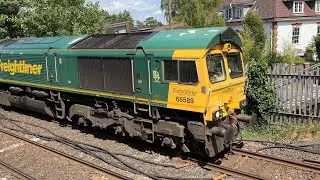 Class 66 + 90 | 66589 + 90018 (Ex DB Cargo UK) | Freightliner