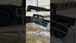 Hummer H1 stair climb. 😎 #humvee #hummerh1