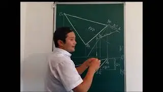 ABC uchburchak tekisligini aylantrish usuli bilan xaqiqiy kataligini topish