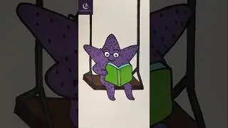 💜🤓 Star student on a swing!#funnyart #whispmoonart#coloring