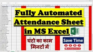 Fully Automated Attendance Sheet in Excel | Monthly, Travel, Logbook & Time Sheet  #TheOfficeCrew